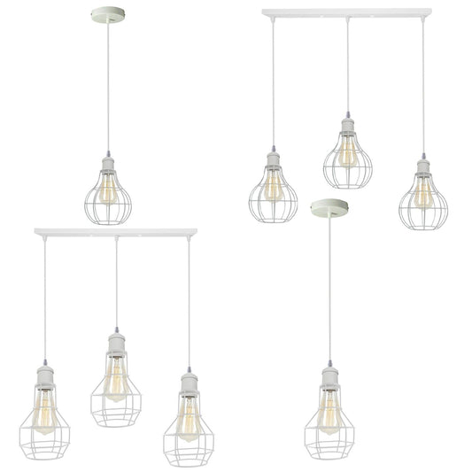 Modern Loft Vintage Industrial Retro Wire Cage Shade Pendant