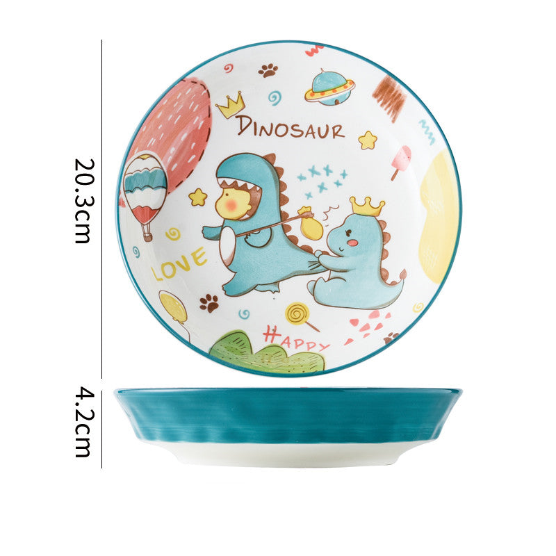 Cartoon Ceramic Dishes Set Tableware Bowl Household