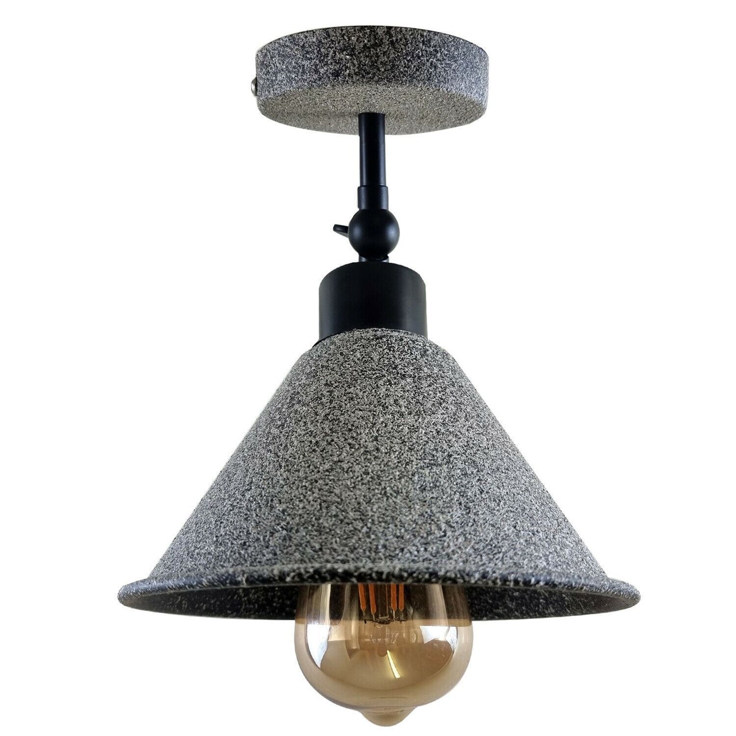 Retro Industrial Ceiling Flush Mount Light Metal Cone Shade Light