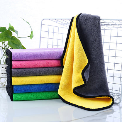 Car Wash Towel High Density Coral Fleece Two-tone Thickening