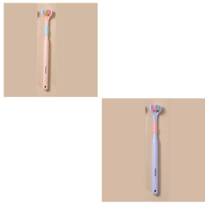 Three-sided Macaron Soft Bristle Toothbrush Care Safety Toothbrush Teeth Deep Cleaning Portable Travel