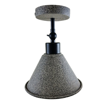 Retro Industrial Ceiling Flush Mount Light Metal Cone Shade Light