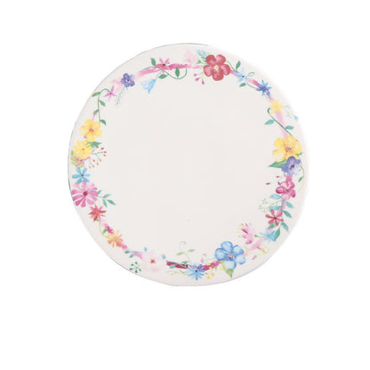 Creative Ceramic 8 Inch Round Plate Flat Plate Tray Wreath Fruit Plate