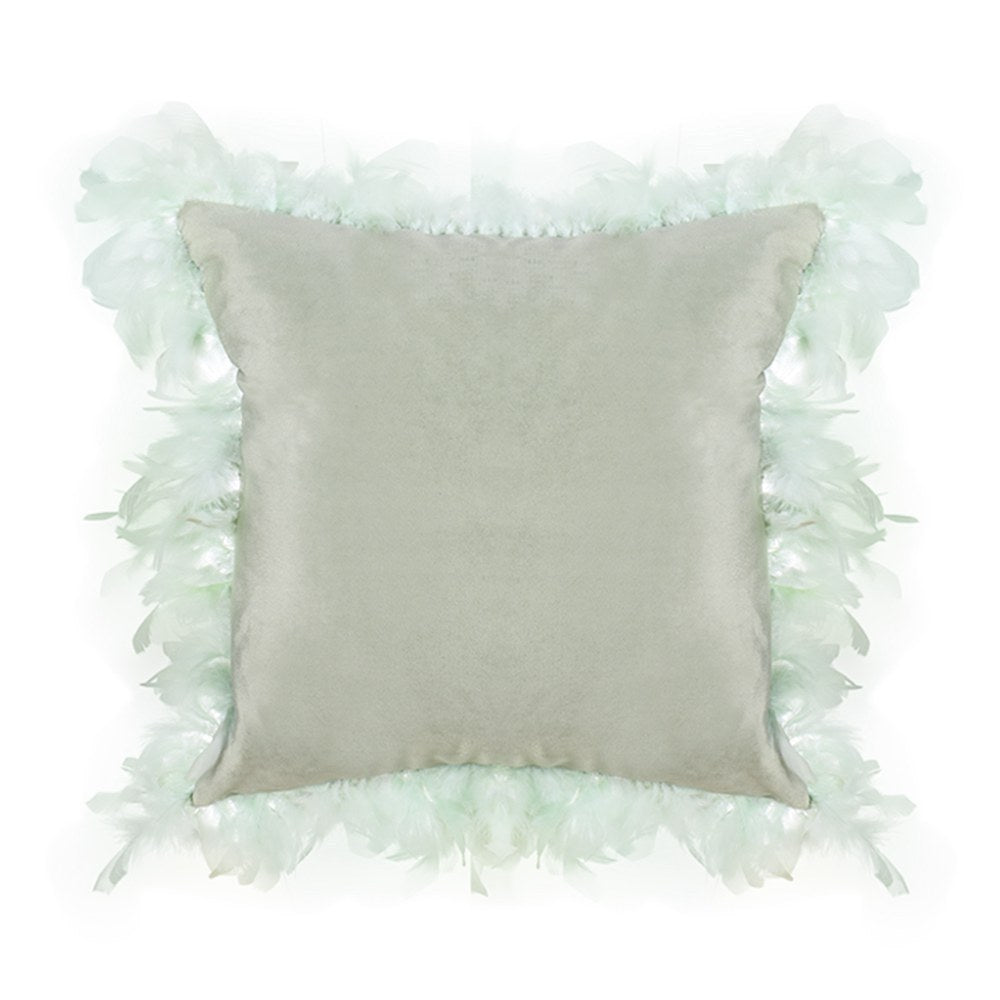 Velvet feather pillowcase home pillow