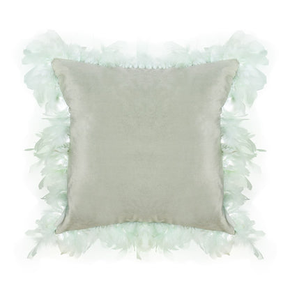 Velvet feather pillowcase home pillow