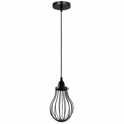 Retro Industrial Black Indoor Hanging Adjustable Pendant Light Big