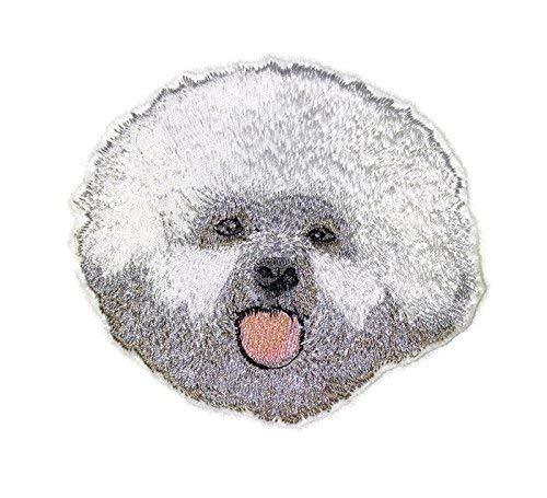 Dog Faces[Bichon Frise] Embroidery Iron On/Sew Patch [4"x 3.8"]