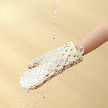 Anti-Scalding Microwave Cotton Non-Slip Insulation Gloves Oven Mitts  Kitchen Heat Resistant Thickened Cotton Heat Insulation Microwave Oven Oven Anti Scalding Household Gloves Baking Tools