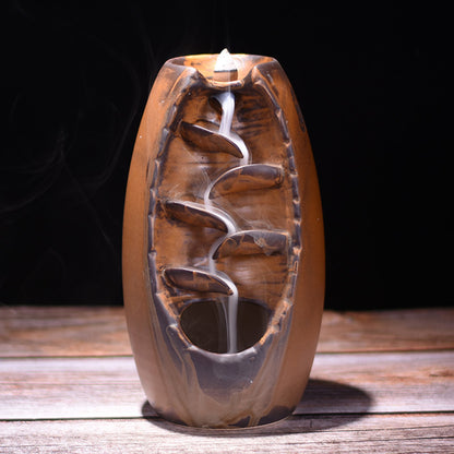 Multi-layers Ceramic Back flow Incense Burner