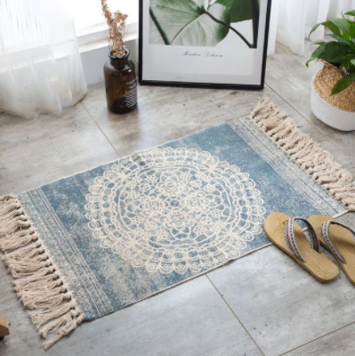 Simple Cotton Linen Small Floor Mat