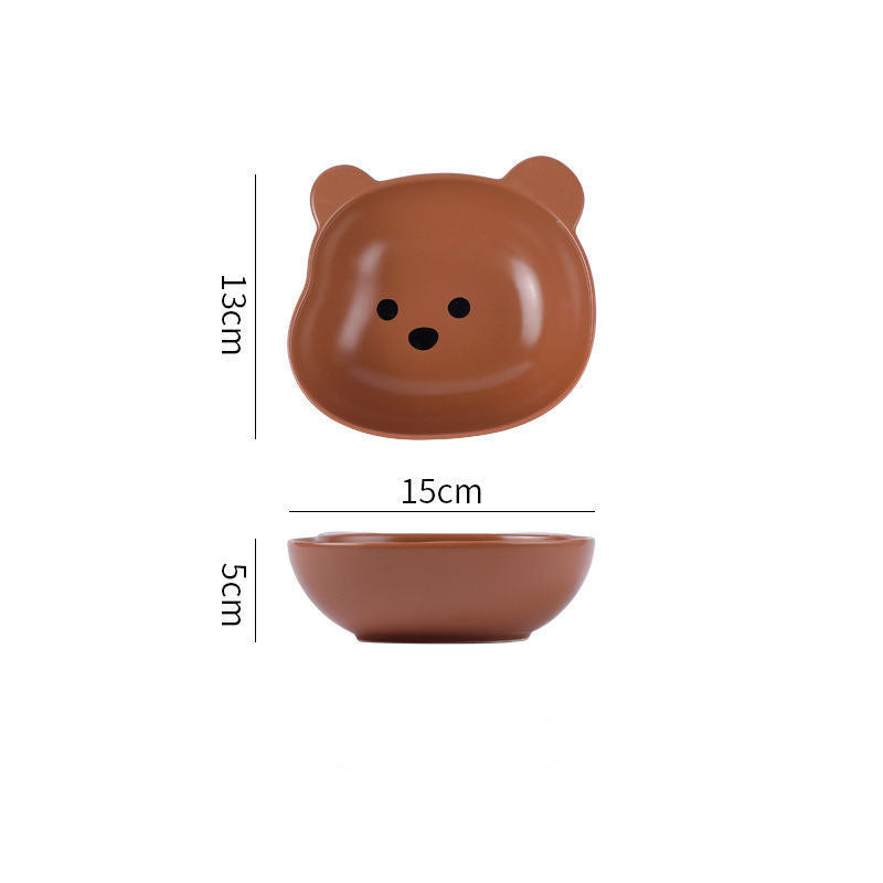 Home Cartoon Cute Bear-shaped Dinner Plate