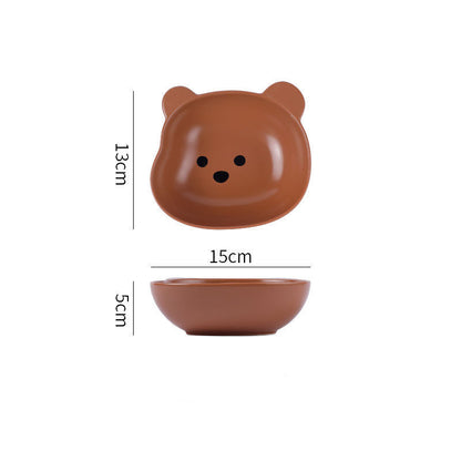 Home Cartoon Cute Bear-shaped Dinner Plate