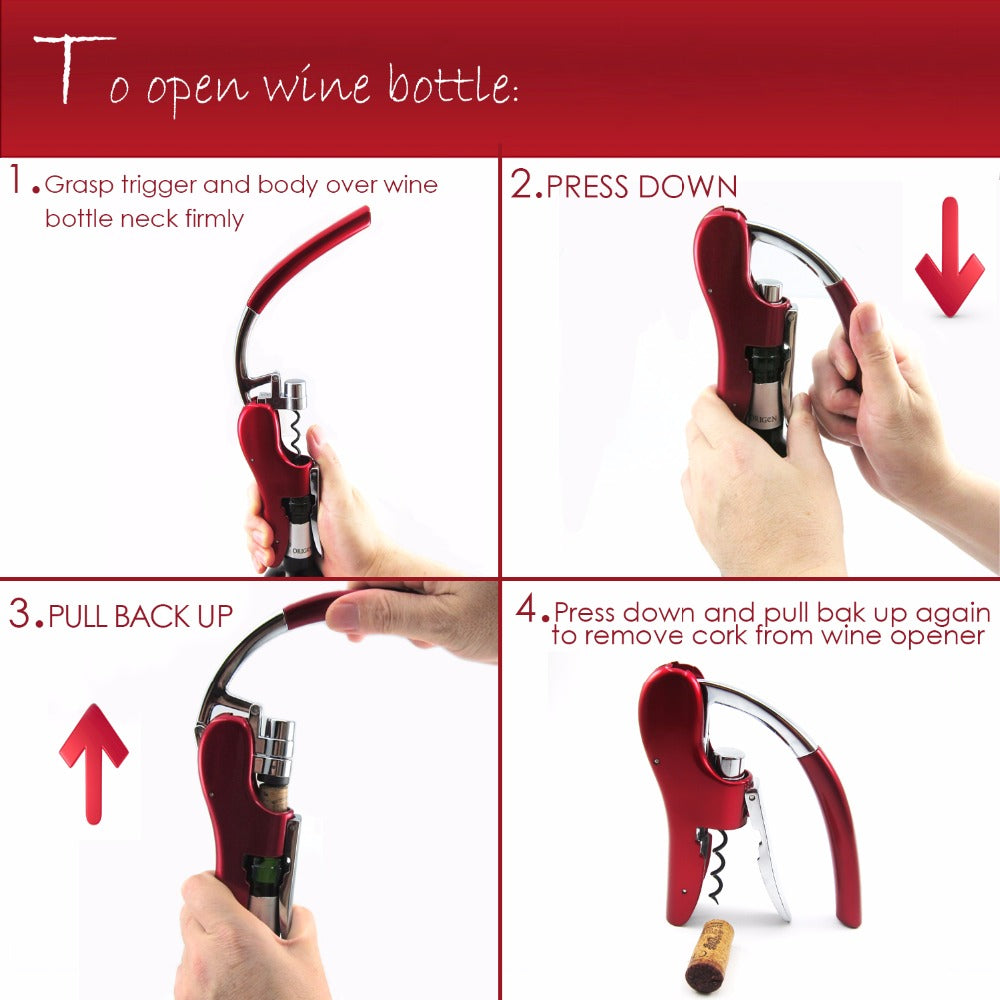 Professional Zinc Alloy Power Wine Opener Bottle Corkscrew