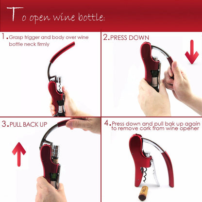 Professional Zinc Alloy Power Wine Opener Bottle Corkscrew