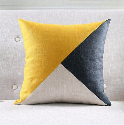 Nordic Geometric Striped Couch Pillow Thick Linen Decorative Cushion