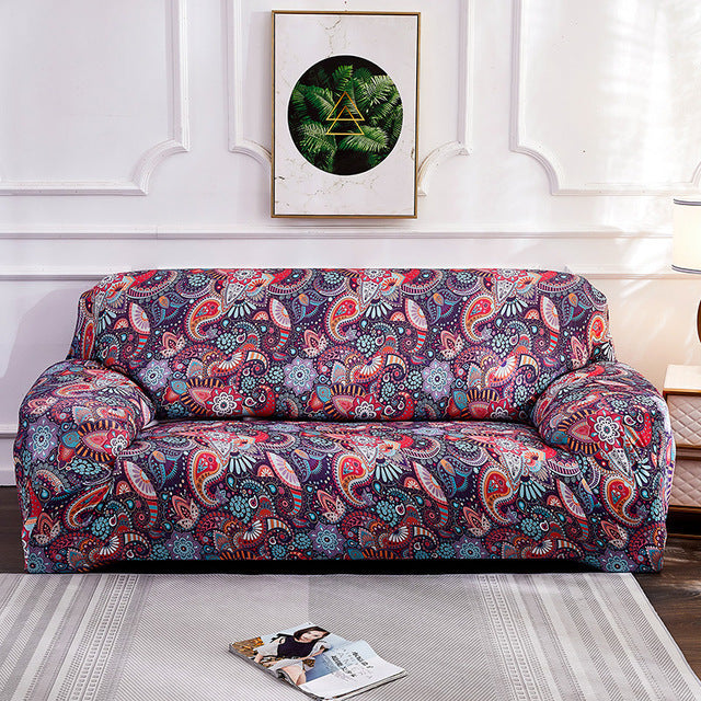 Bohemian style stretch all-inclusive sofa cover