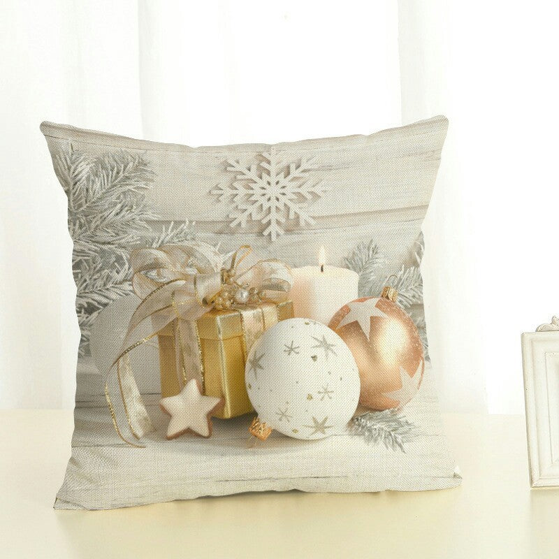 Christmas linen pillowcase