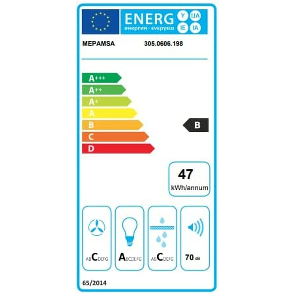 Conventional Hood Mepamsa SMART PLUS NEO 52 cm Steel