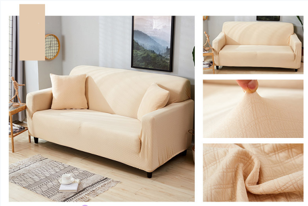 Pure color stretch waterproof sofa cover