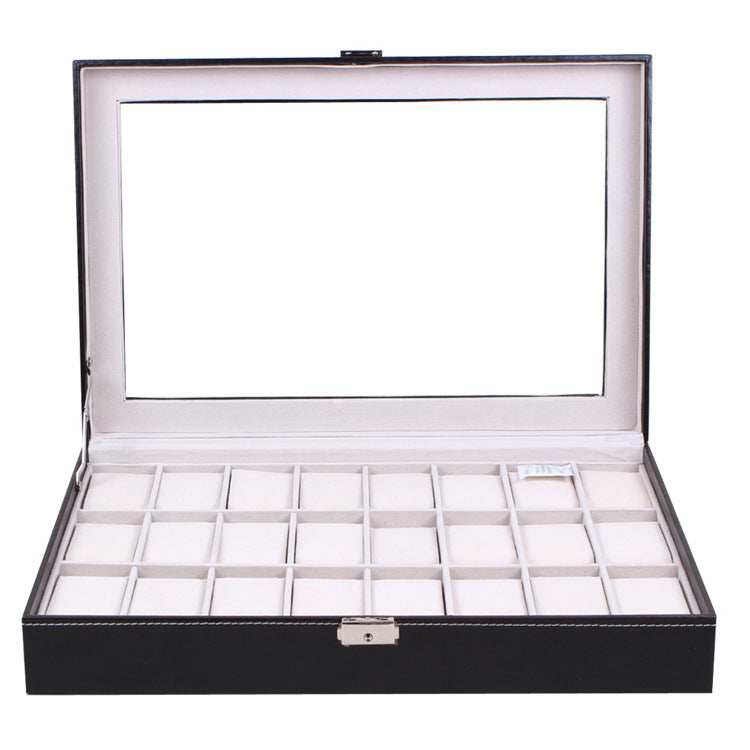 Standard Version 24 Watch Box Transparent Skylight Display Box Leather Box Watch Storage Box