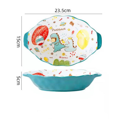 Cartoon Ceramic Dishes Set Tableware Bowl Household