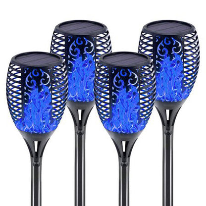 4 Pack Solar Lights Outdoor Solar 12 Led Torch Flickering Flame Lights