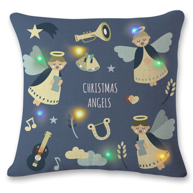 New LED Flashing Lights Christmas Pillowcase