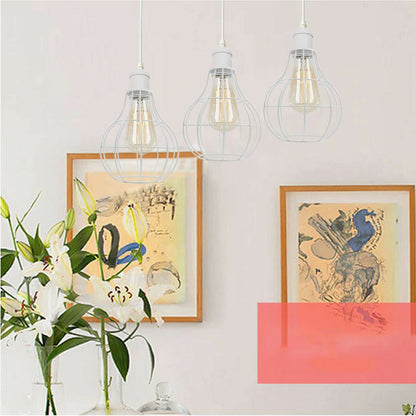 Modern Loft Vintage Industrial Retro Wire Cage Shade Pendant