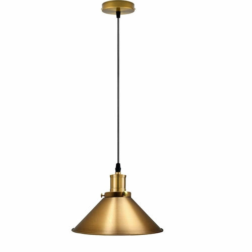 Modern Industrial Style Metal Cage Single Pendant Light Yellow brass