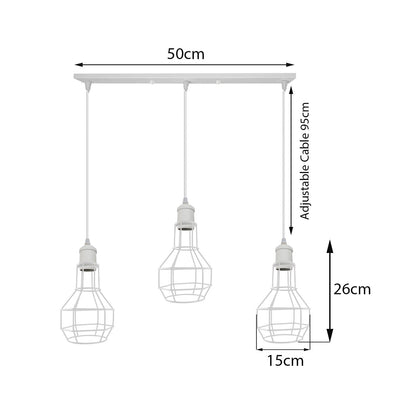 Modern Loft Vintage Industrial Retro Wire Cage Shade Pendant