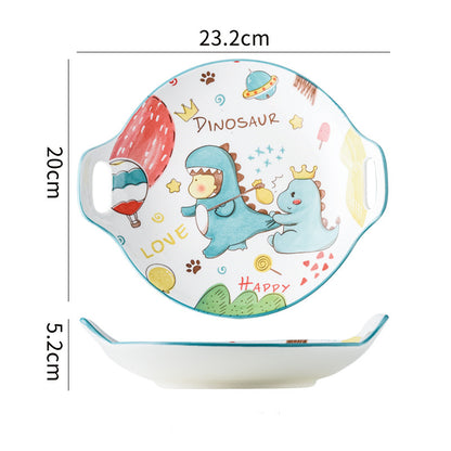 Cartoon Ceramic Dishes Set Tableware Bowl Household