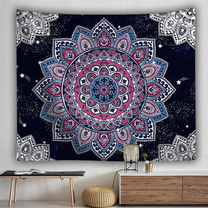 Blue Mandala Tapestry