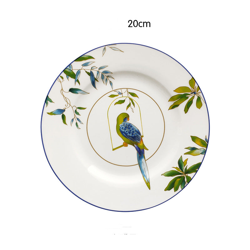 Parrot bone china tableware set