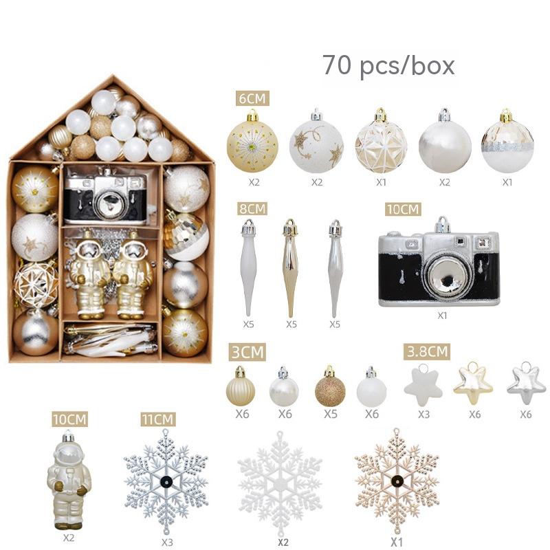 Shopping Mall Ornaments Christmas Tree Small Colorful Ball Pendant Set