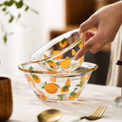 Transparent Glass Bowl Cute Home Salad Fruit Bowl