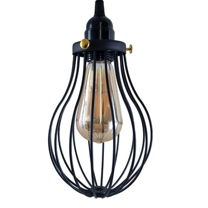 Retro Industrial Black Indoor Hanging Adjustable Pendant Light Big