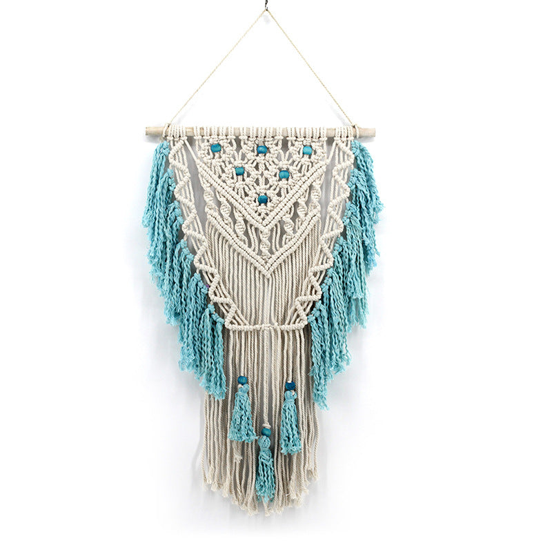 Hand-Woven Cotton Rope Tapestry Bohemian Tapestry Pendant Simple Home