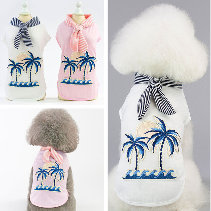 Coconut tree embroidery from pet clothing