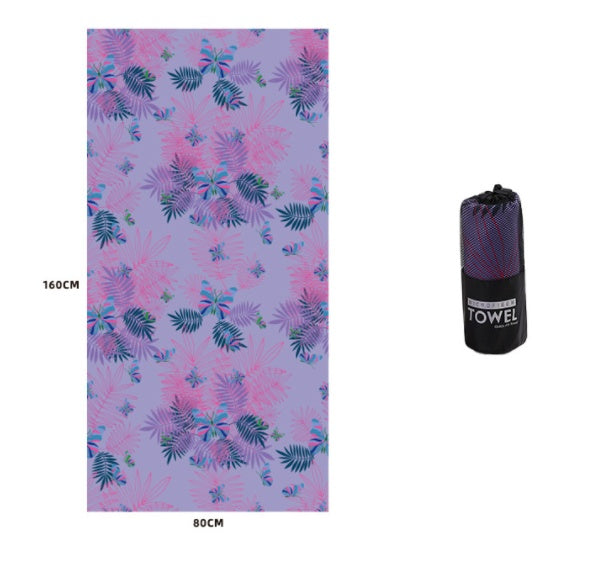 Printed Swim Microfiber Beach Towel