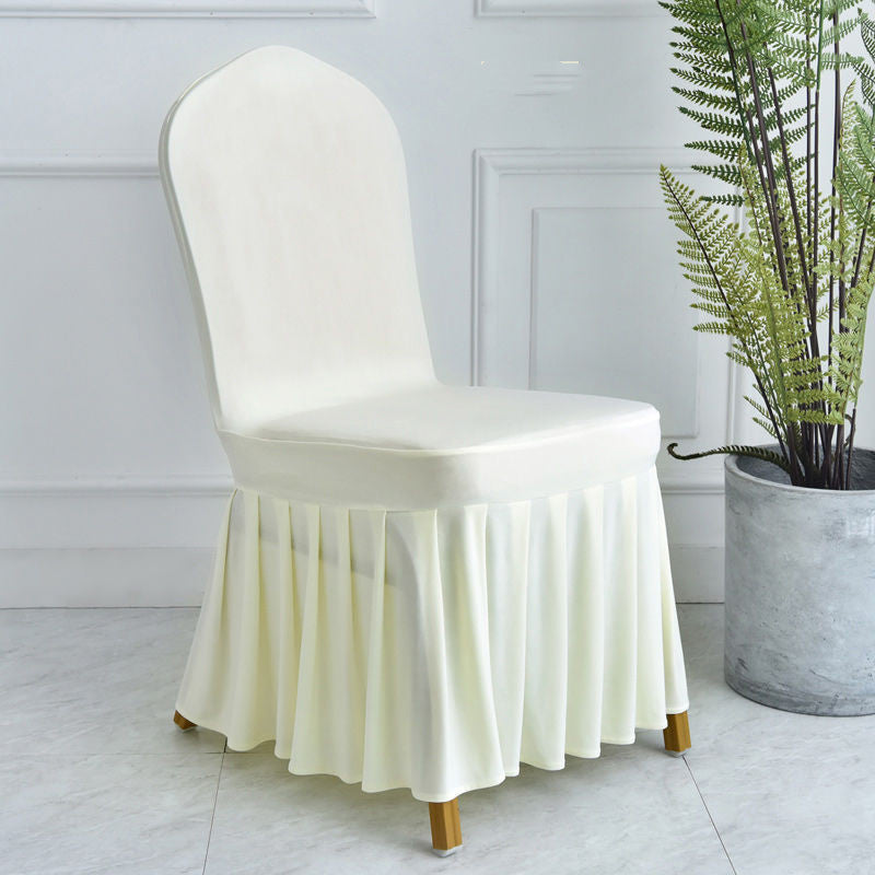 Pleated skirt side dining chair