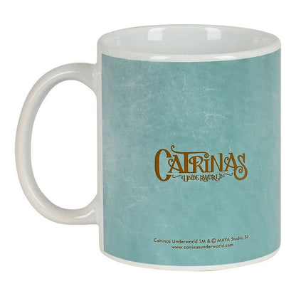 Mug Catrinas Claire, noelia y lila Ceramic Blue (350 ml)