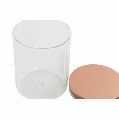 3 Tubs DKD Home Decor Multicolour Transparent Copper 10 x 10 x 13 cm