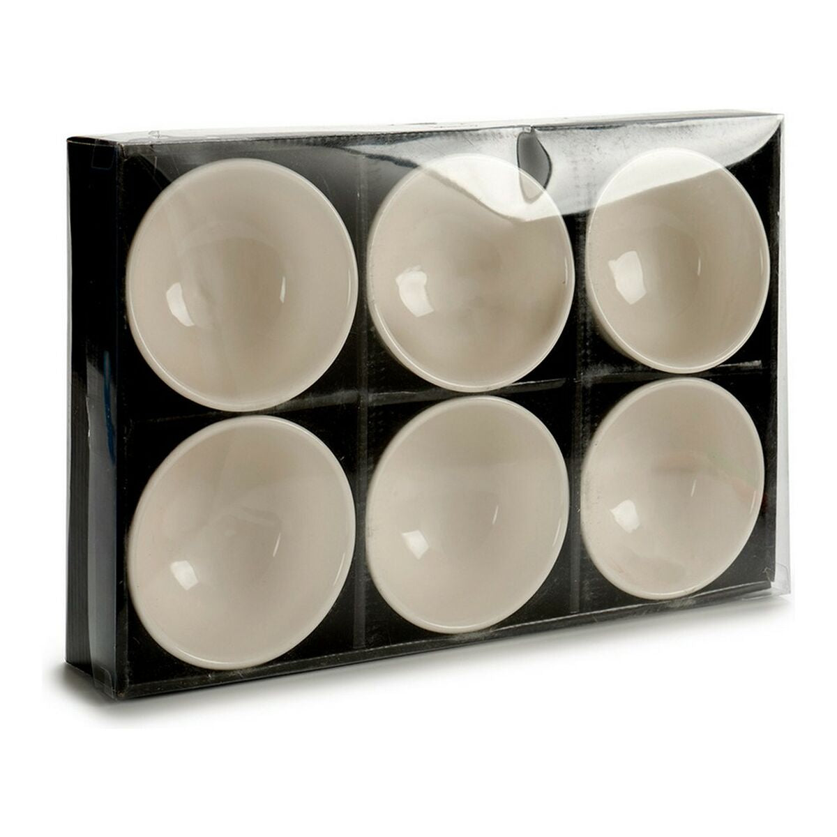 Set of bowls Porcelain White 150 ml 6 Pieces 11 x 5,5 x 11 cm