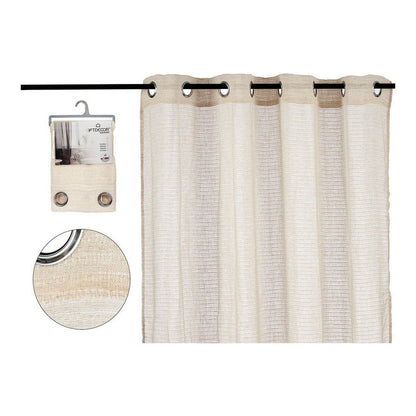 Curtain Net curtain 140 x 0,1 x 260 cm Beige (140 x 260 cm)