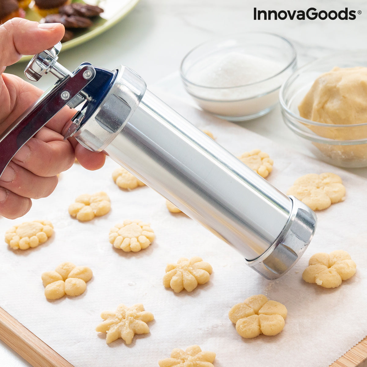 2-in-1 Biscuit Maker and Piping Gun Prekies InnovaGoods