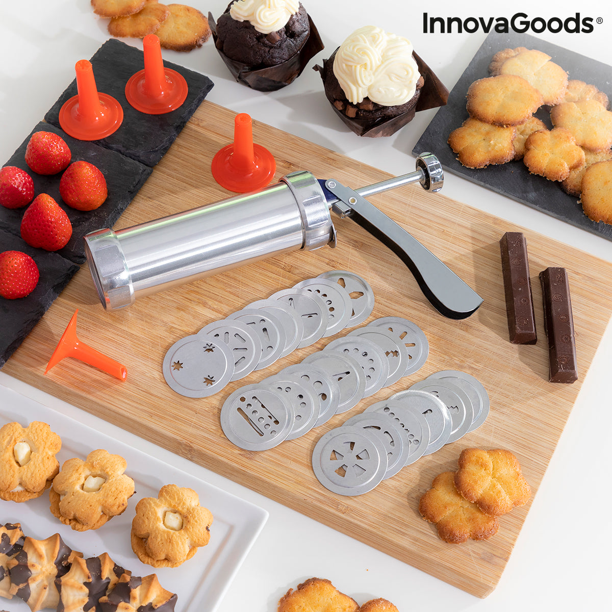 2-in-1 Biscuit Maker and Piping Gun Prekies InnovaGoods