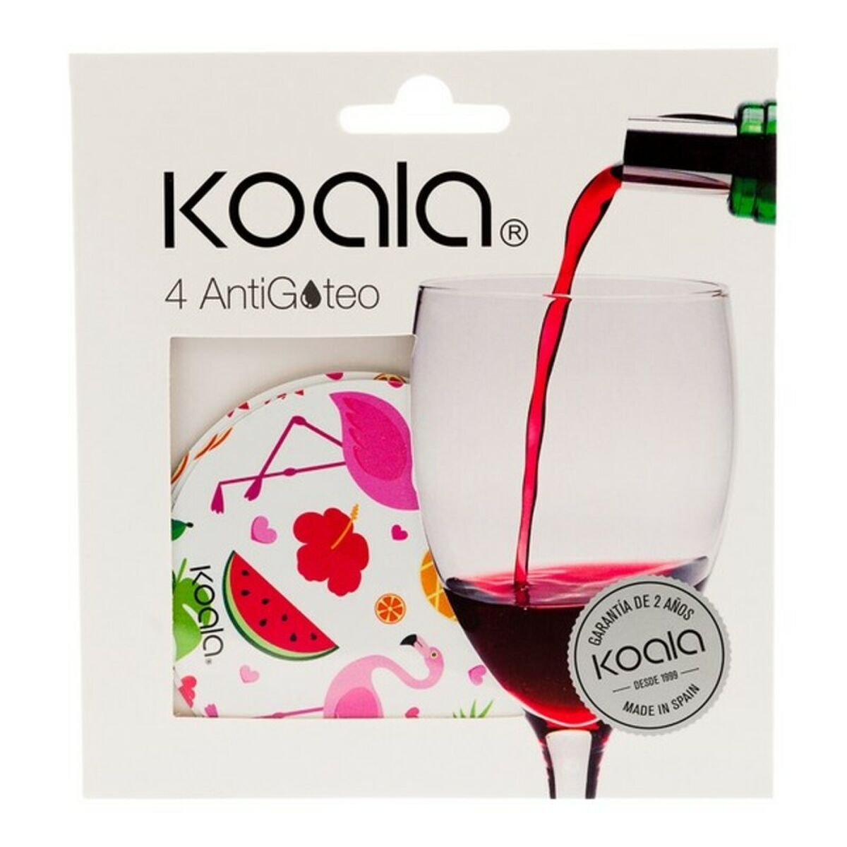 Drip-proof Bottle Pouring Disk Koala 61890005 (4 pcs) Plastic 7,5 cm