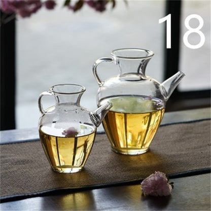 Handmade High Temperature Resistant Imperial Concubine Warm Wine Glass Jug Set