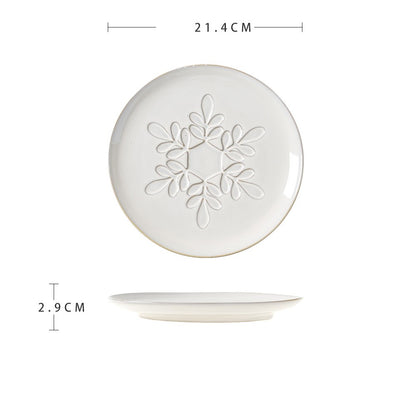 Beautiful Ceramic Dinner Plate Advanced Sense Of Micro Flaw