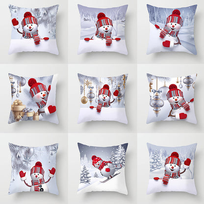 Christmas Snowman Series Peach Soul Pillow Case